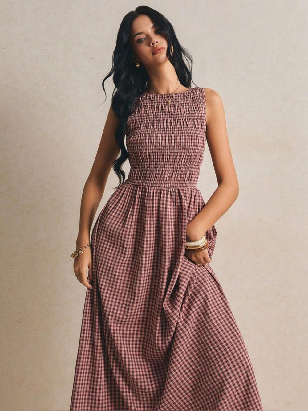 Shein Gingham Summer Dress M
